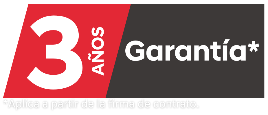 3 años de garantía